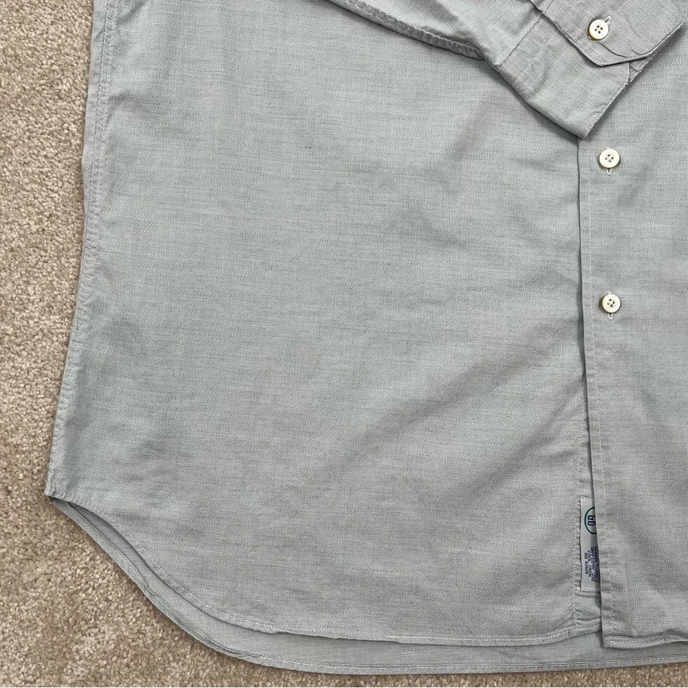 Gitman Bros Shirt Adult 16.5 Gray Button Up Cotton Long Sleeve Dress Shirt Men